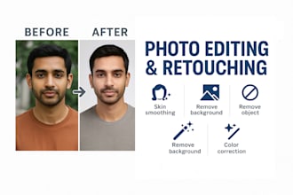 do professional photo editing, retouching, color correction