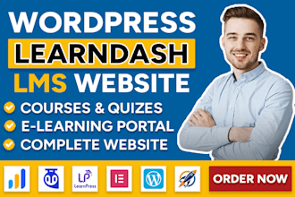 develop and customize wordpress lms website with learndash