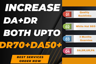 boost your ahrefs domain rating over 70 DR white hat backlinks