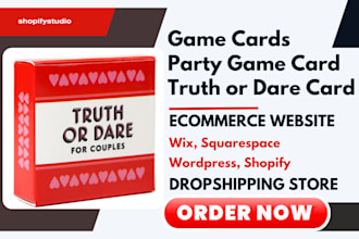 game card ecommerce website adult game shopify store party game card dropship