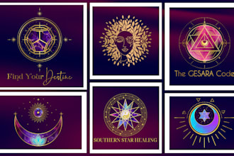 design mystical spiritual sacred geometry logo design