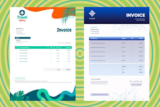 create a professional invoice template design 6hrs