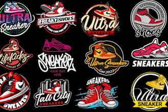 make a customized logo for your shoe brand or a sneaker store