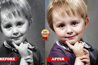 professional photo retouching, repair, colorize, and enhance