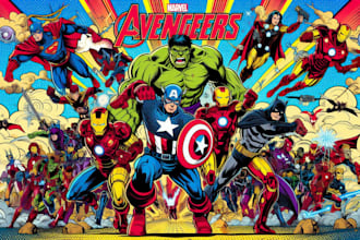 create professional comic superhero pop art portraits