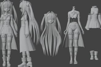 sculpt printable 3d bjd articulated anime fantasy, and nsfw models for 3d print