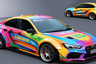 design awesome car, van, vehicle wrap design and vehicle sticker