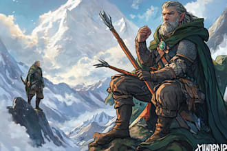 do an portrait of your final fantasy, dnd character