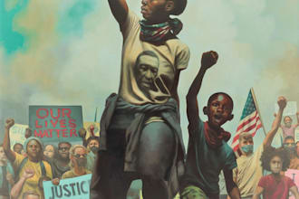 do african american children story book illustration for KDP