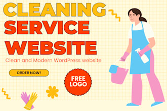 design cleaning service website, house, office, janitorial, bookingkoala website