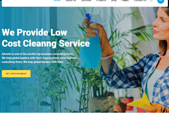 design commercial or residential house cleaning service company business website
