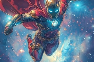 do an amazing superhero cartoon characters of your choice