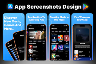 design app screenshots for app store and play store