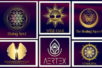 design sacred geometry logo, spiritual design