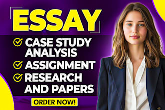 edit and proofread essay, case study analysis, assignment, research and papers