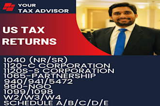 prepare and e file 1040 1065 1120 1120s US tax returns