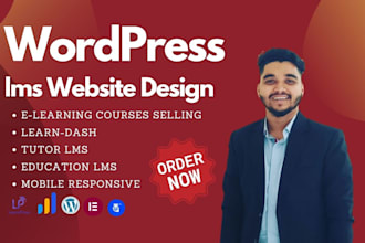 create wordpress lms or tutor website or elearning  or educational website
