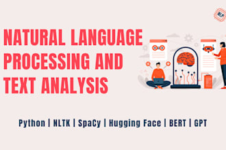 build nlp models, chatbots, and text analysis solutions