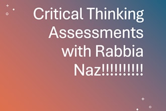 do critical thinking assessments
