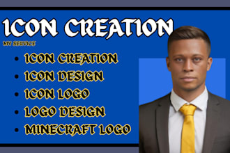create a unique logo and custom 3d icon for your website, and app