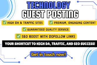 do tech based guest posts high traffic with authority backlinks