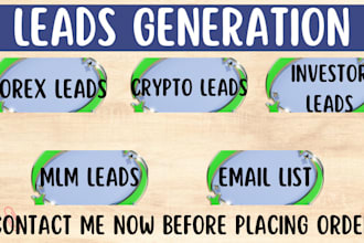 deliver bulk crypto email list, forex leads, investor leads, mlm leads