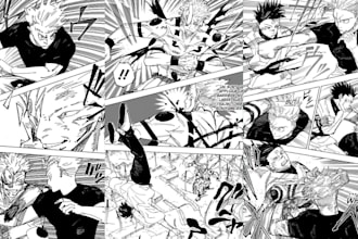 draw custom anime manga panel storyboard manga page comic strip comic book art
