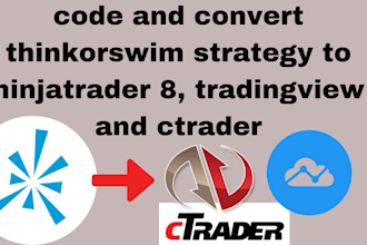 code and convert thinkorswim strategy to ninjatrader 8, tradingview and ctrader