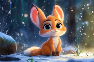 draw cute cartoon animal character