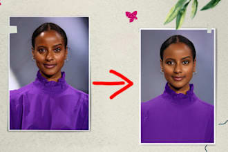 do photo portraits retouching and wrinkle, scratch, dust remove