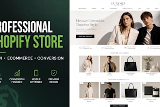 create a professional shopify online store