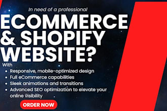 design shopify ecommerce website, build, copy clone, fix shopify online store