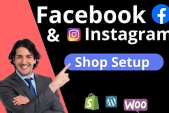 setup facebook shop instagram shop, and shopify integration with payment gateway
