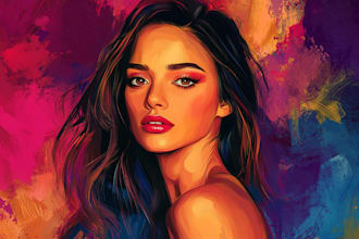 do amazing portrait vector arts