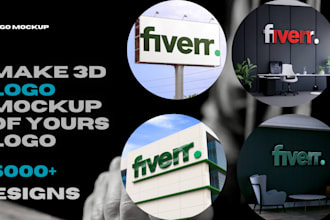 design professional business logo with 3d mock ups