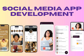develop live streaming app, dating app, social media app, video chat, website