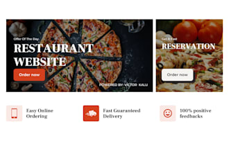 design restaurant website with online food ordering system