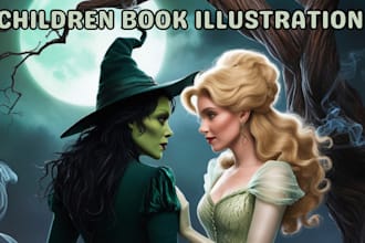illustrate children story book, picture book and covers 3d children story book