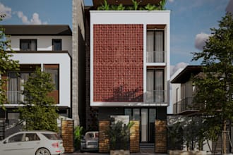 redesign 3d airbnb house, factory, farmhouse, visualize house interior, archicad