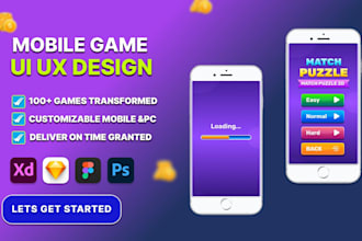 design professional game UI and assets for mobile game