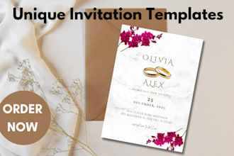 design wedding invitation card with canva templates etsy digital products mockup