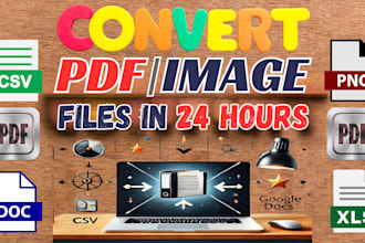 pdf to word, excel, google docs, CSV conversion and quickbooks upload