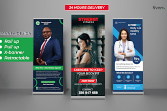 design roller, standee, vertical, x stand, vinyl banner