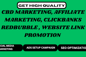 promote your business website, nft, book, affiliate,  digistore, cbd marketing