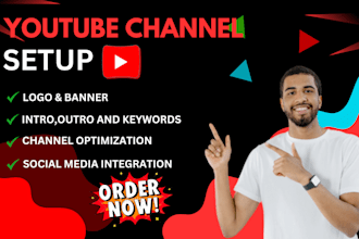 create and setup youtube channel branding with logo banner intro and outro seo