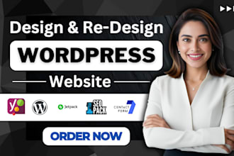 create wordpress website design redesign development and landing page
