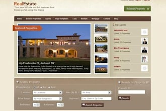 give you a wordpress Real Estate theme website template by templatic