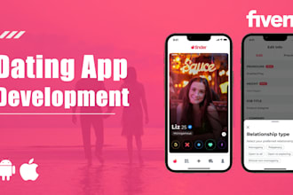 design and develop dating app like tinder bumble and hinge