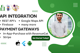 integrate apis and implement payment methods in flutter app
