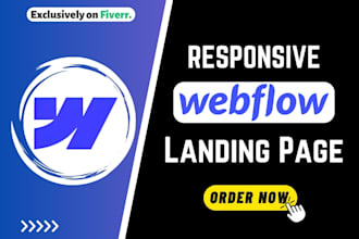 design webflow landing page, webflow website or clone any websites